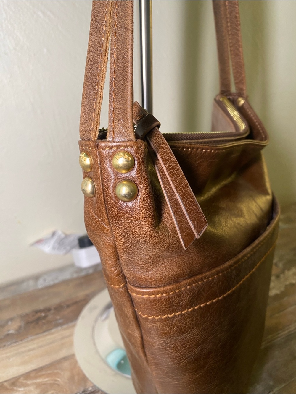 HOBO The Original Brown Leather Crossbody Bag - Picture 5 of 15